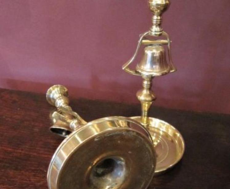 Rare Pair of George III Tavern Bell Candlesticks - Image 4