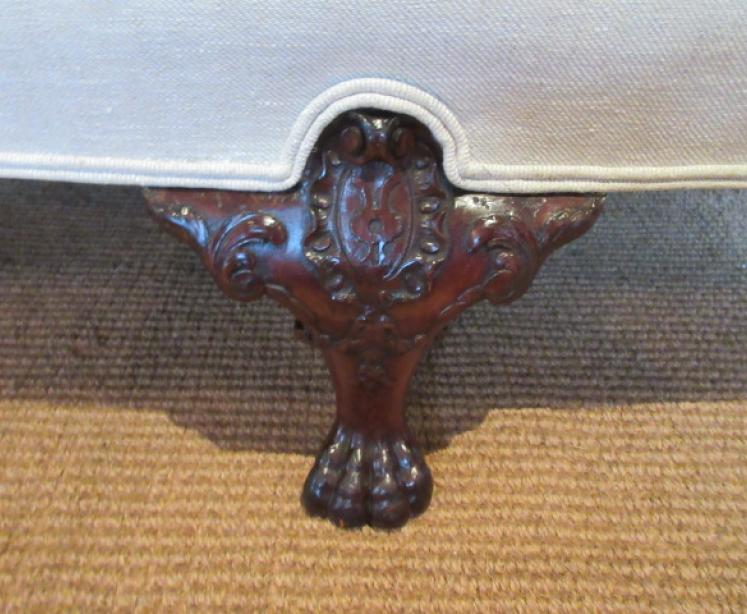 Top Quality Antique Upholstered Hump Back Settee - Image 4