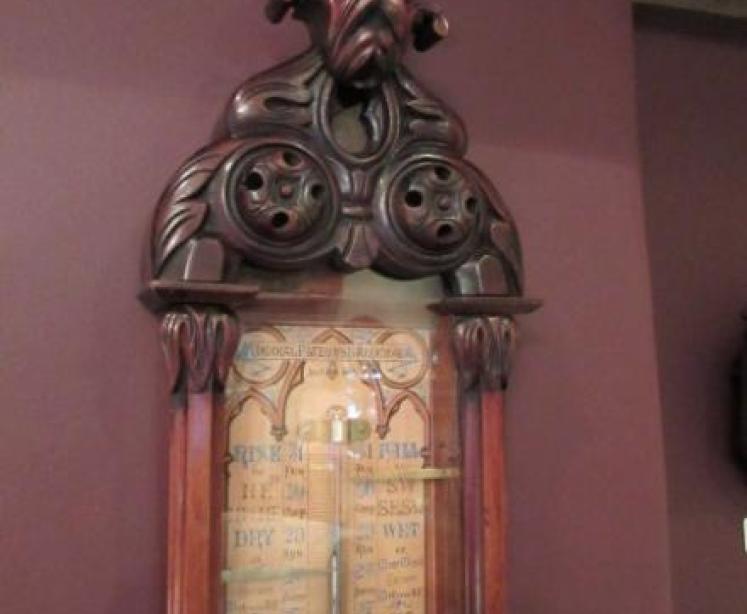 Superb Antique Walnut Admiral Fitzroy Barometer - Image 2