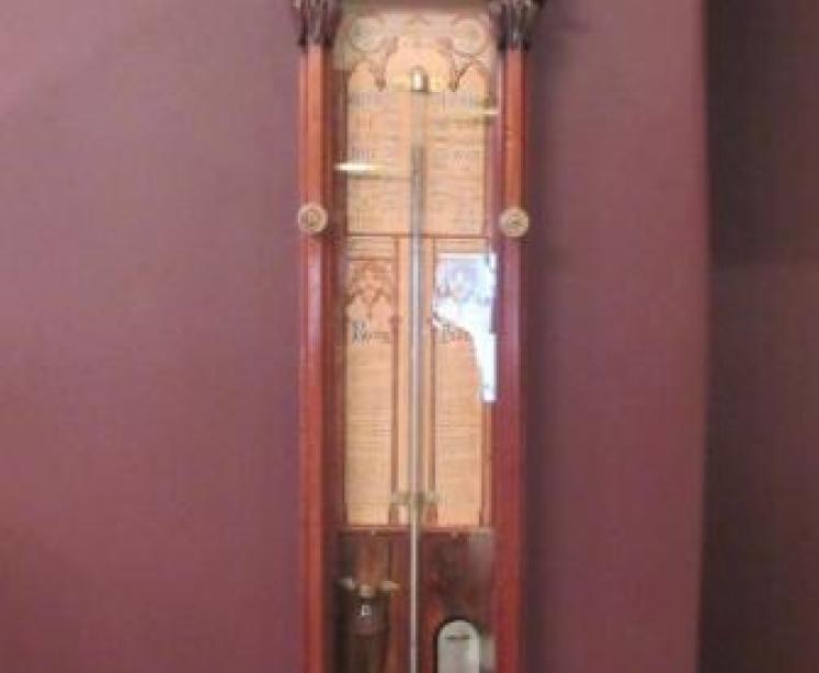 Superb Antique Walnut Admiral Fitzroy Barometer - Image 5