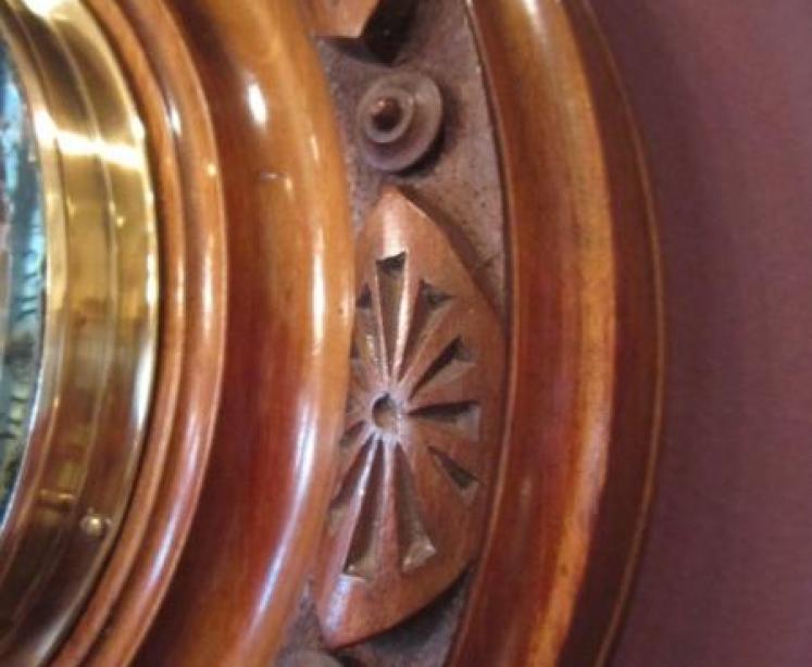 Superb Victorian Polished Walnut Skeletonised Barometer - Image 5