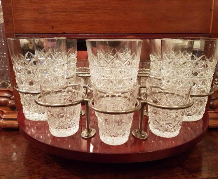 Magnificent Antique Tantalus and Games Box - Image 3