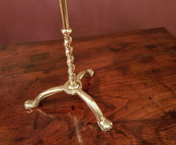 Pair of Early Victorian Brass Rise and Fall Candelabra - Image 5