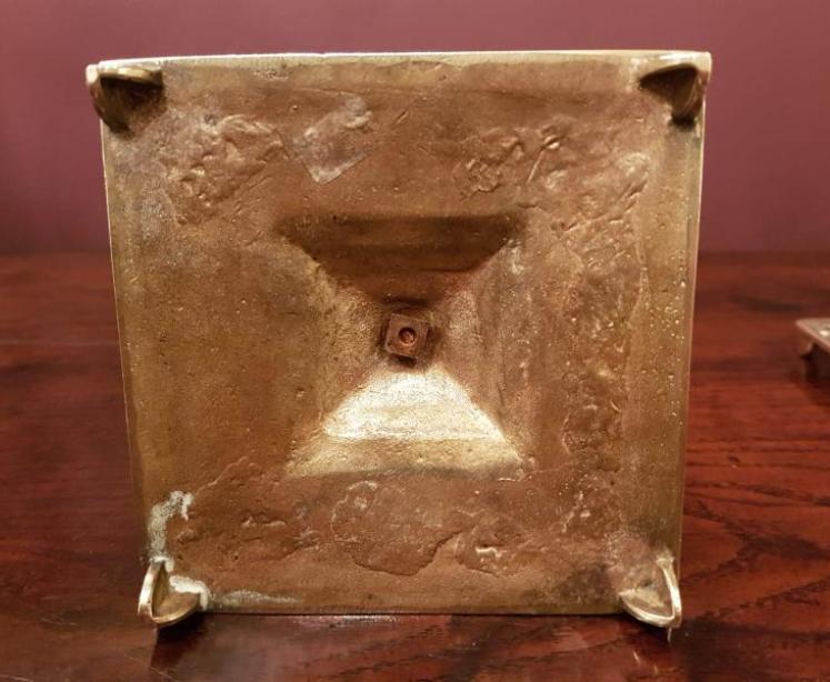 Pair of Late Victorian Brass Desk Candlesticks - Image 4