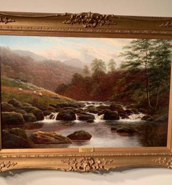Fine Victorian Oil on Canvas by William Mellor 'On The Rothay'