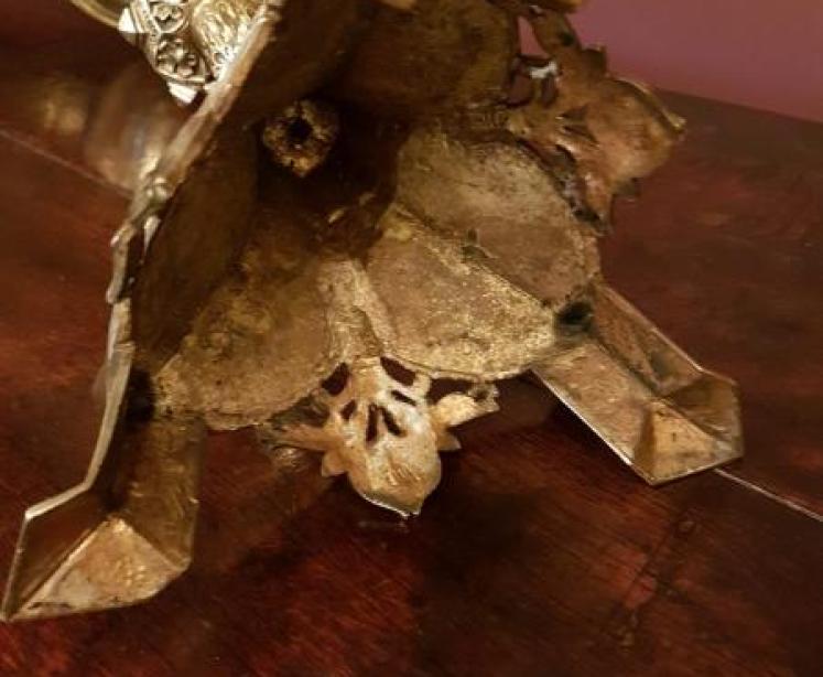 Large Pair of Victorian Cast Brass Church Candlesticks - Image 4