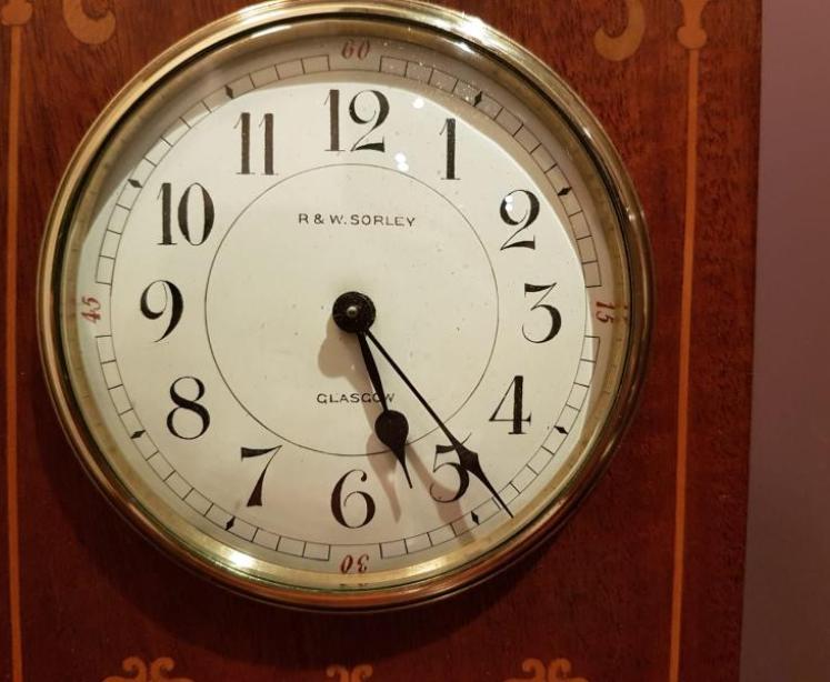 Outstanding Quality Edwardian Inlaid Mahogany Mantel Clock - Image 4