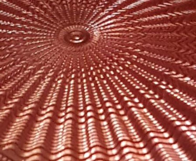 George V engine Turned Enamel Silver Pocket Mirror - Image 3