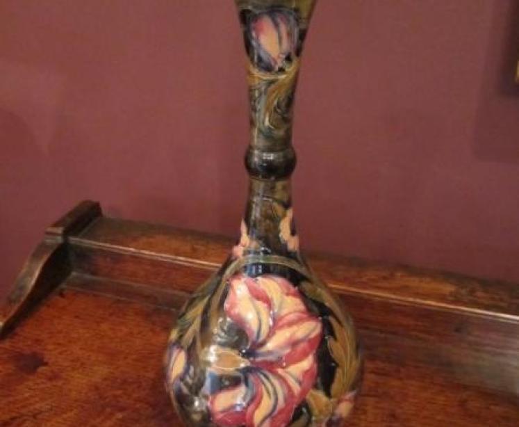 Early Moorcroft Persian Ware on Ochre Vase - Image 1