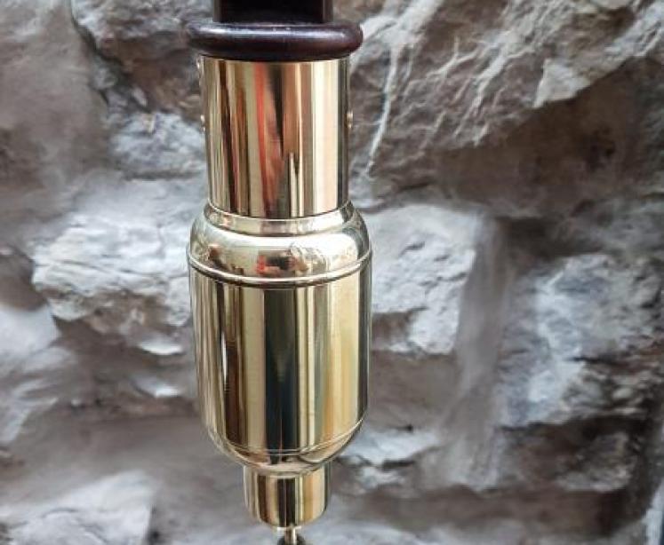 Early Victorian Mahogany Marine Stick Barometer and Gimble By Walker Of London  - Image 5