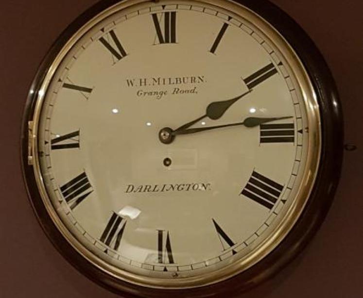 Superb Mid Victorian Convex Fusee Dial Clock By Milburn Of Darlington  - Image 1