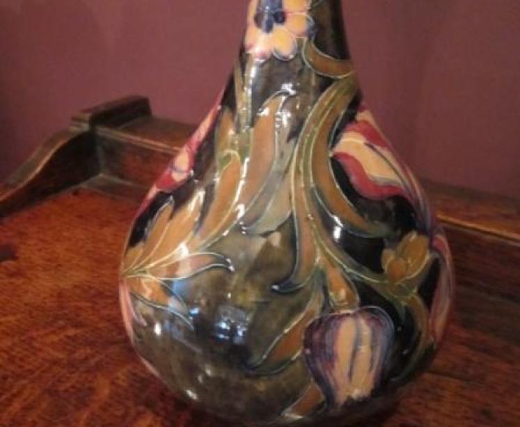 Early Moorcroft Persian Ware on Ochre Vase - Image 3