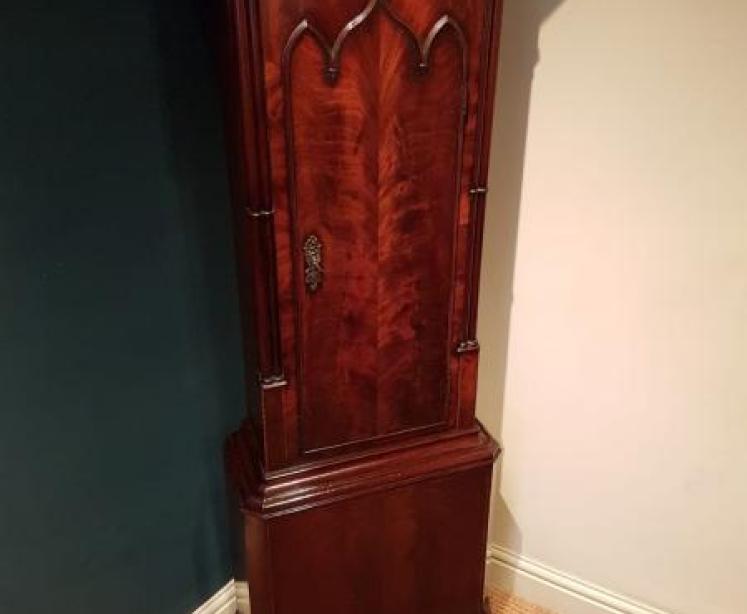 Fine George III Mahogany 8 Day Moon Phases Longcase Clock - Image 3