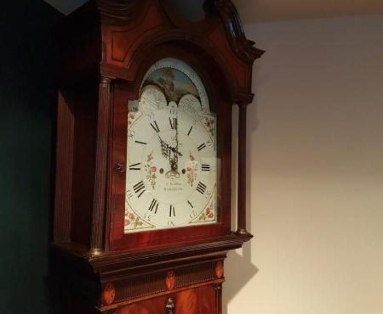 Fine George III Mahogany 8 Day Moon Phases Longcase Clock - Image 5