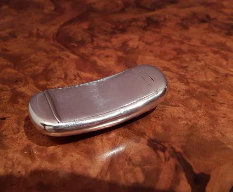 Victorian Curved Silver Snuff Box - Image 4
