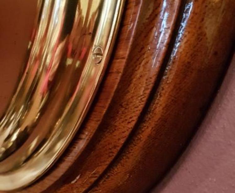 Large Victorian Brass Cased Marine Barometer with Oak Plinth - Image 4