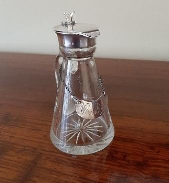 George V Antique Silver Whisky Noggin Decanter