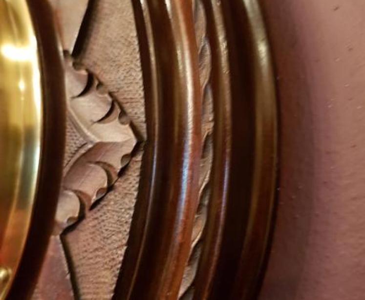 Antique Carved Mahogany Victorian Barometer - Image 4