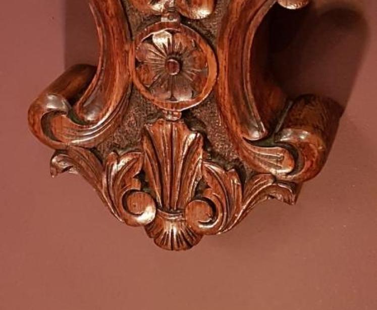 Victorian Carved Oak Banjo Barometer with Skeletonised Movement - Image 5