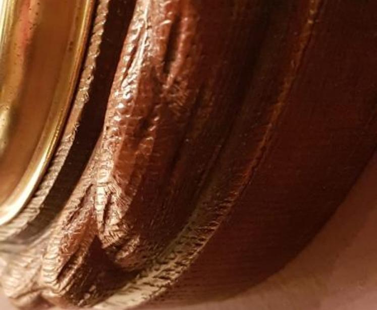 Antique Carved Oak Rope Edge Ships Barometer - Image 3