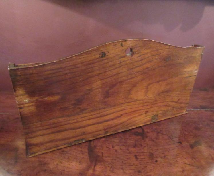 Antique Polished Oak Desk Top Letter Rack - Image 4