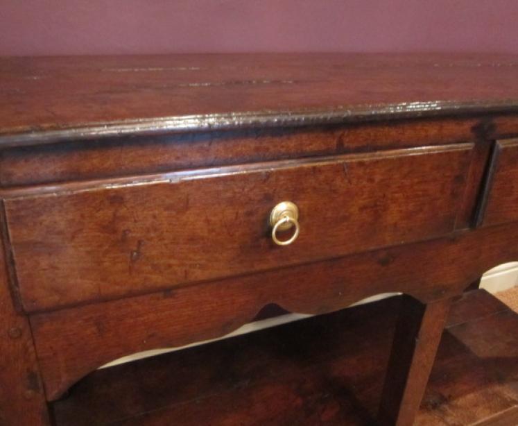 Very Rare George II Period Oak Dresser Base - Image 3