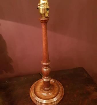 Antique Oak Table Lamp