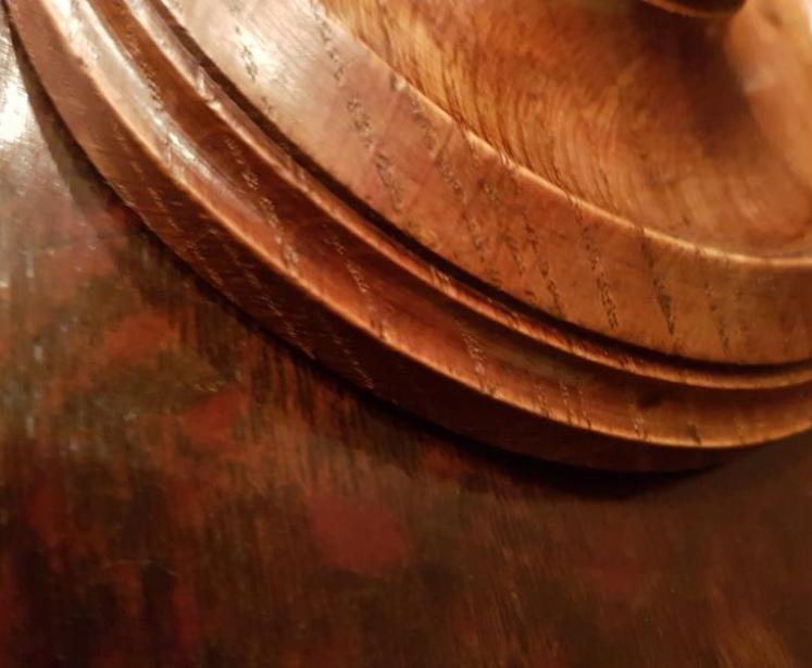 Antique Oak Table Lamp - Image 3