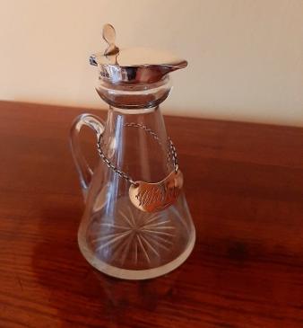 George V Period Silver Whisky Noggin Decanter
