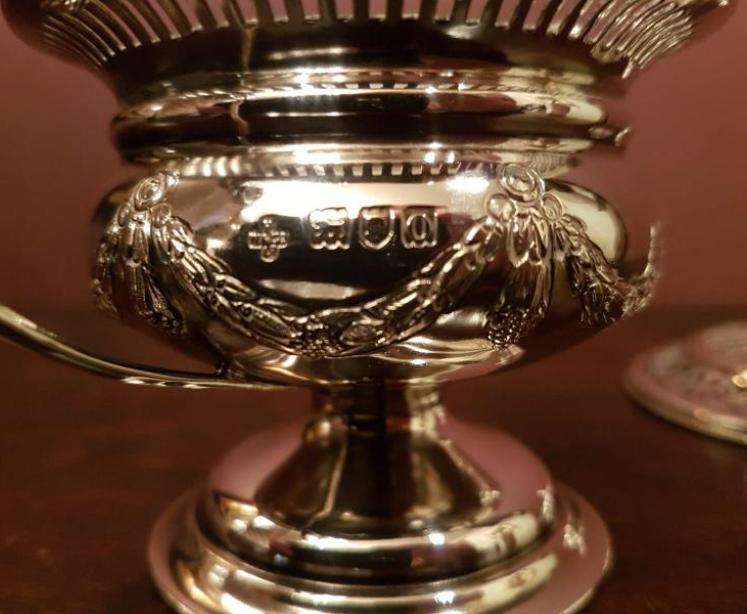 Edwardian Antique Fretted Silver Potpourri & Cover - Image 5