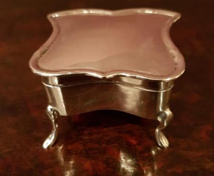 Antique Edwardian Period Silver Ring Box - Image 5