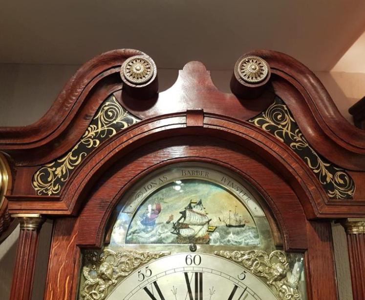 Fine Jonas Barber 8 day Rocking Ship Longcase Clock - Image 3
