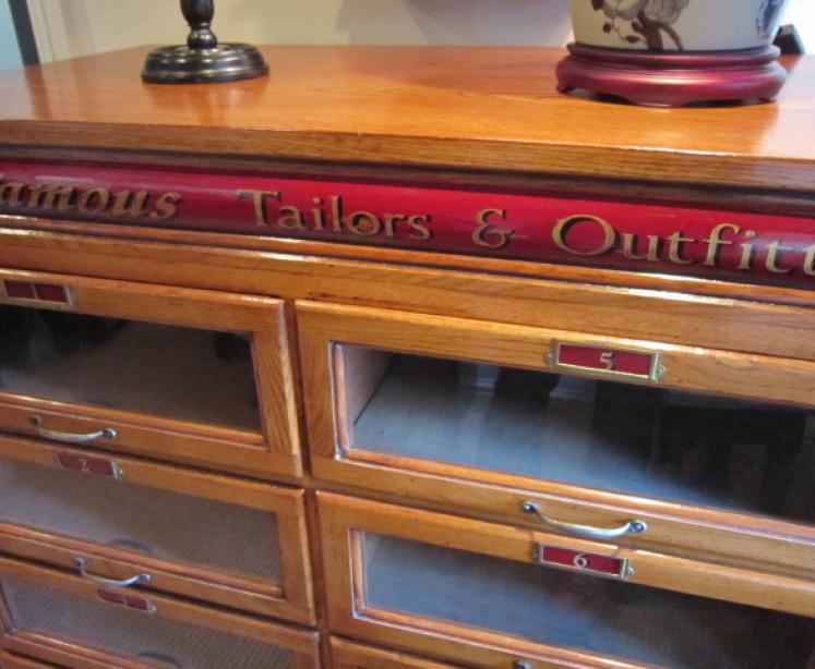 1920's Polished Oak Haberdashery Cabinet - Image 2