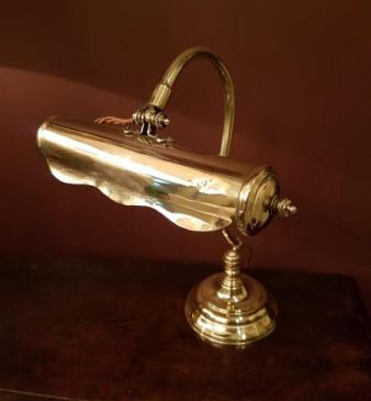 Edwardian Brass Adjustable Desk Lamp
