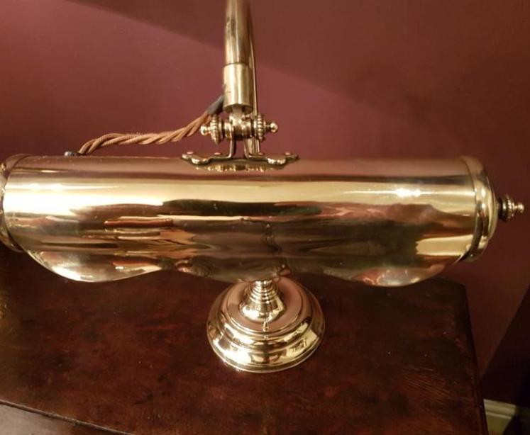 Edwardian Brass Adjustable Desk Lamp - Image 3