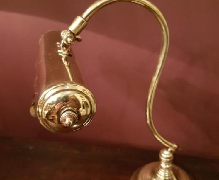 Edwardian Brass Adjustable Desk Lamp - Image 5