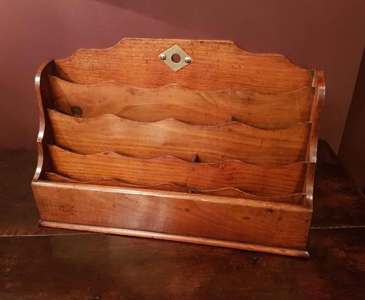 Antique Victorian Oak Waterfall Letter Rack - Image 1
