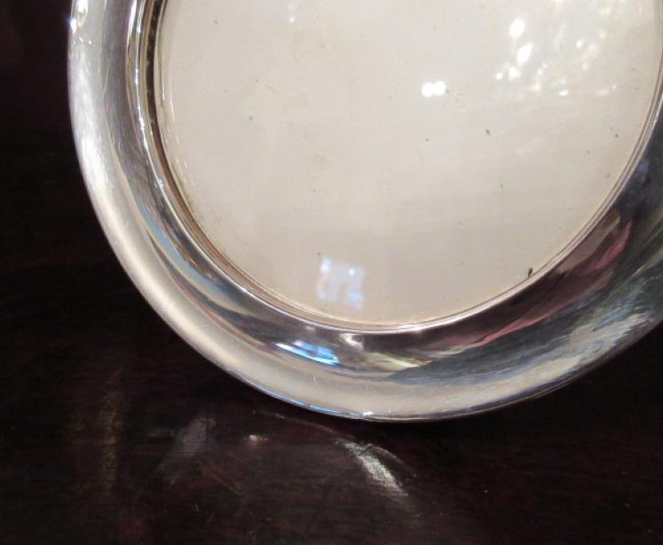 Antique Solid Silver Circular Photo Frame - Image 2