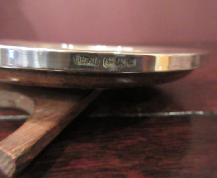 Antique Solid Silver Circular Photo Frame - Image 4