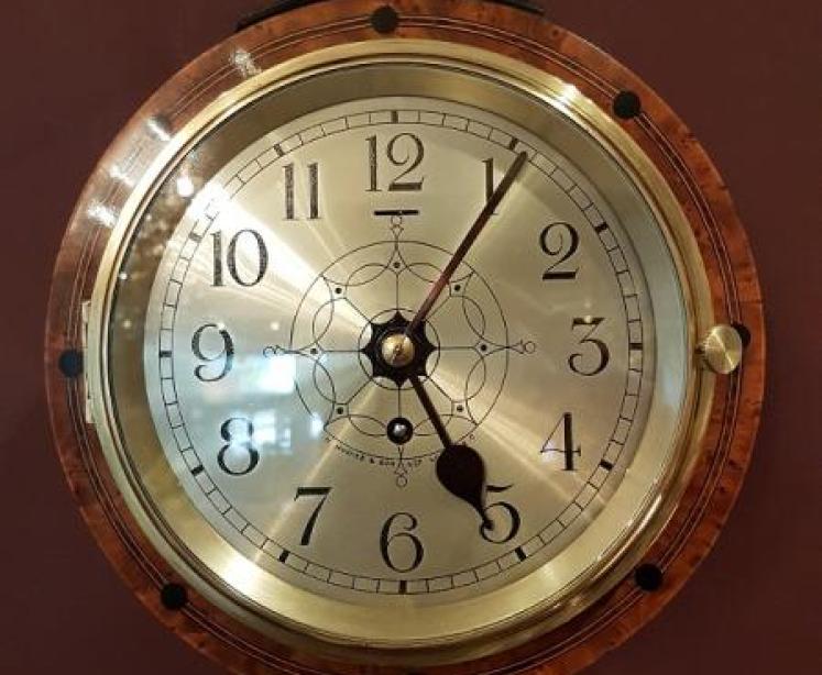  Edwardian Hughes Of London Library Clock. - Image 1