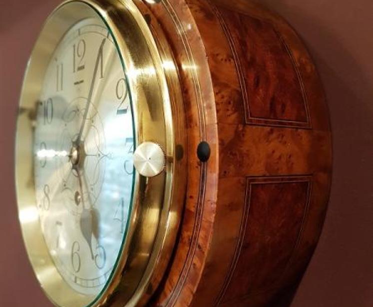  Edwardian Hughes Of London Library Clock. - Image 2