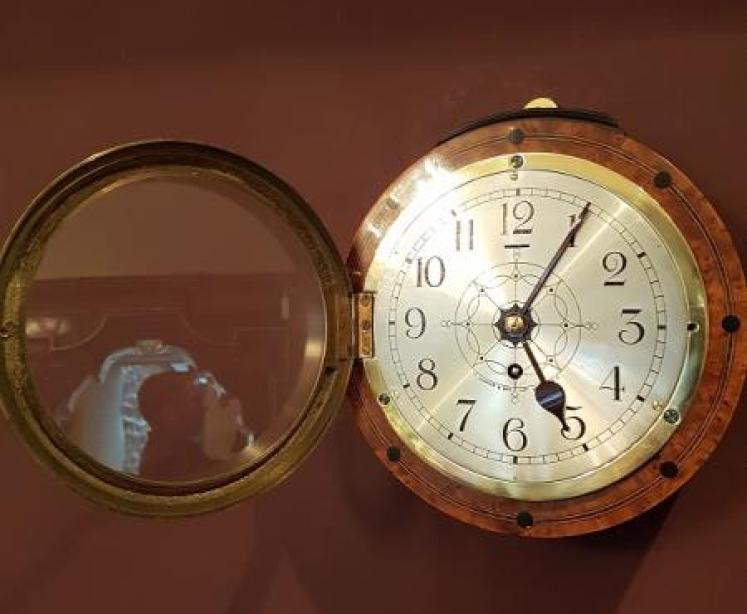  Edwardian Hughes Of London Library Clock. - Image 3