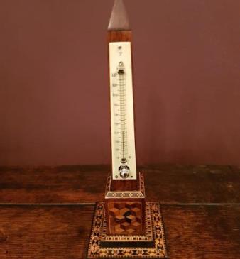 Victorian Tunbridge Ware Desk Top Thermometer