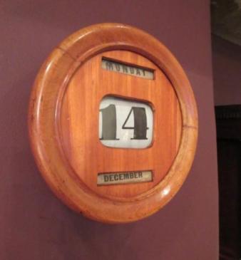 Antique Walnut Perpetual Wall Calendar
