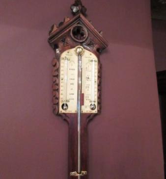 Antique Oak & Rosewood Carlisle Stick Barometer