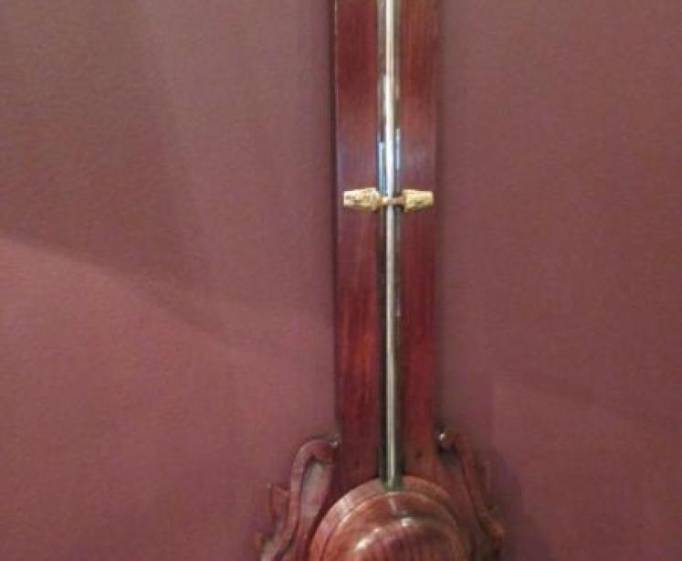 Antique Oak & Rosewood Carlisle Stick Barometer - Image 5