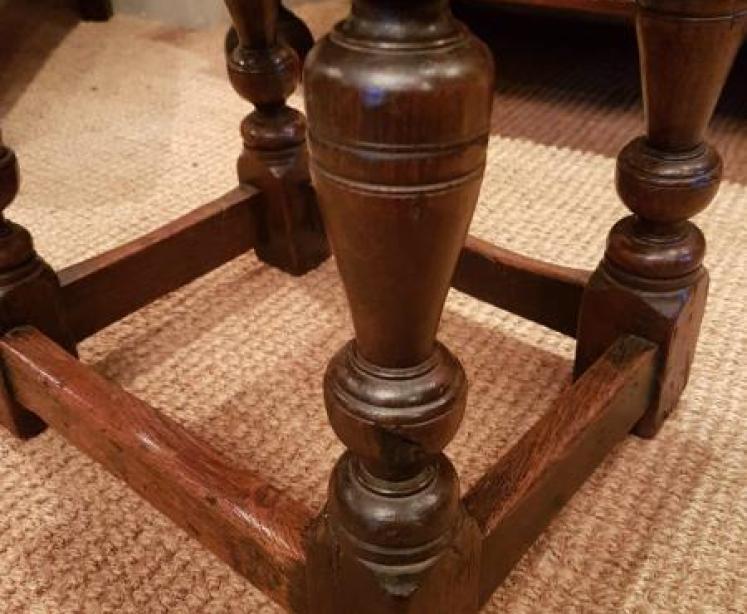 Antique George II Style Oak Joint Stool - Image 4