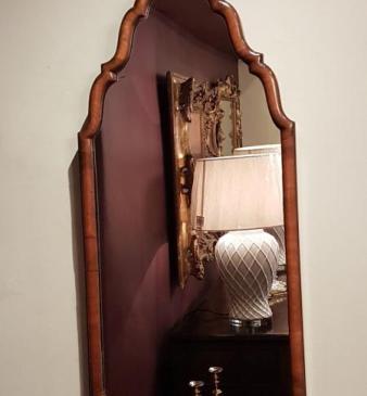 Antique William and Mary Style Walnut Mirror
