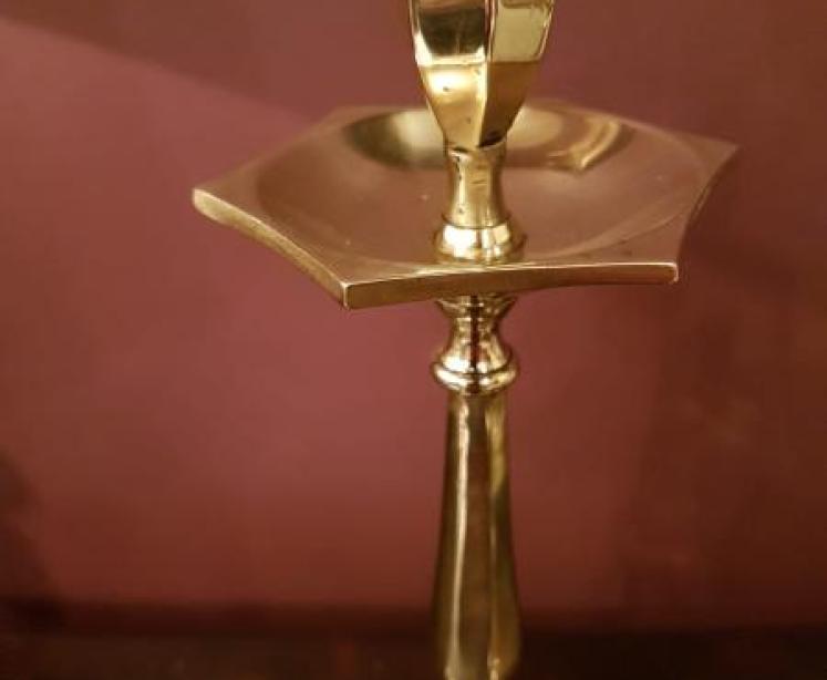 Pair of Regency Period Brass Candlesticks - Image 2