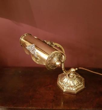 Superb Edwardian Brass Adjustable Desk Lamp